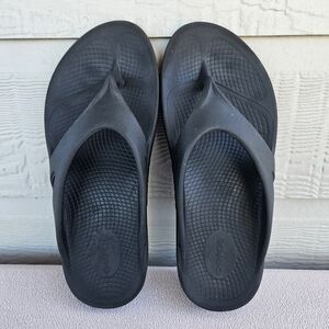 OOFOS Original Recovery Sandal Thong Black Flip Flop Men SZ 7 Women SZ 9